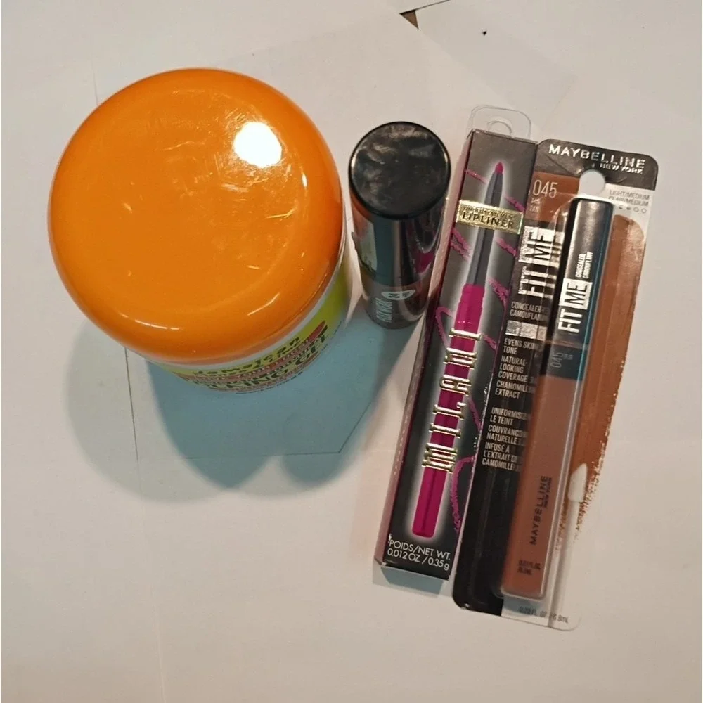 4x Discounted Cosmetics LOT - Lip Liner, Hair Gel, Concealer, Maybelline Milani‎